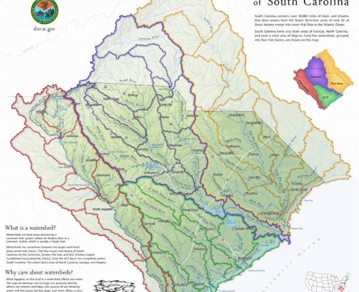 Watersheds map home image.